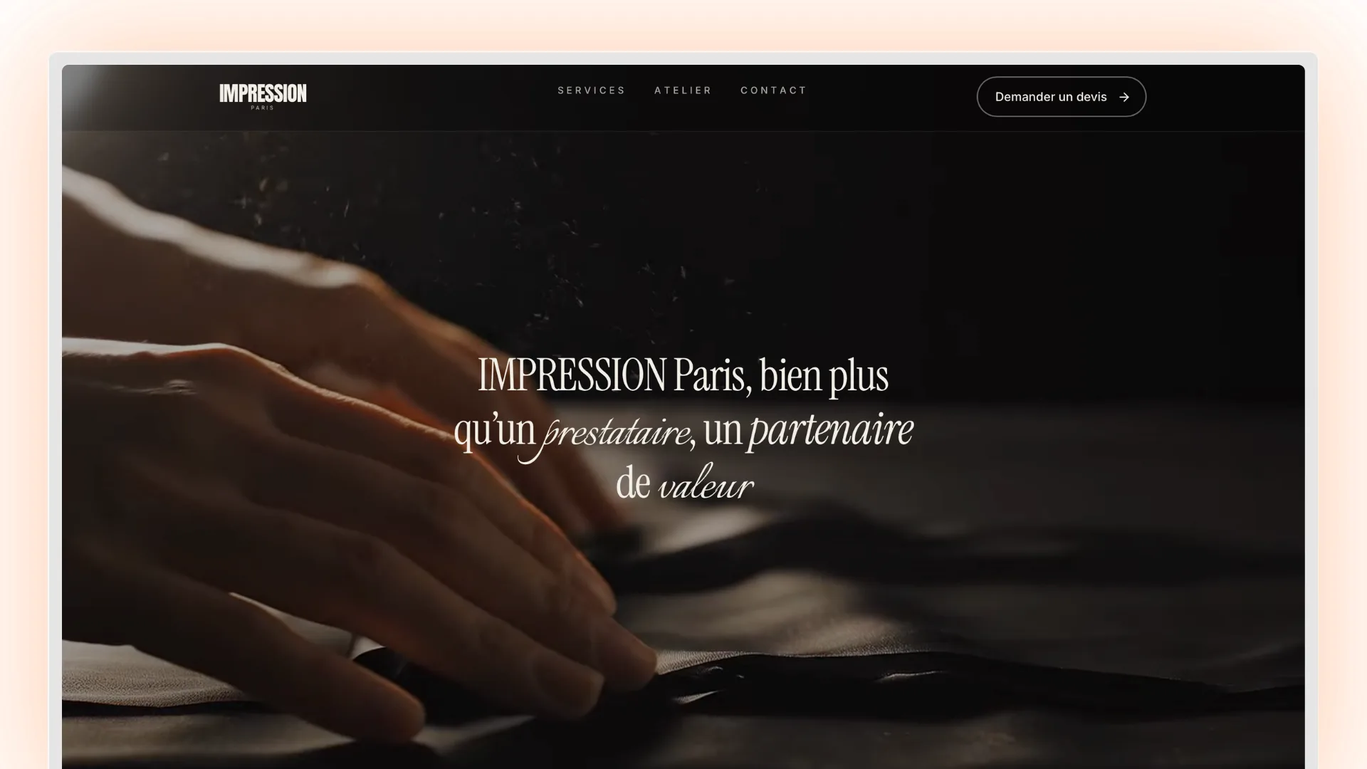 Capture du site IMPRESSION Paris