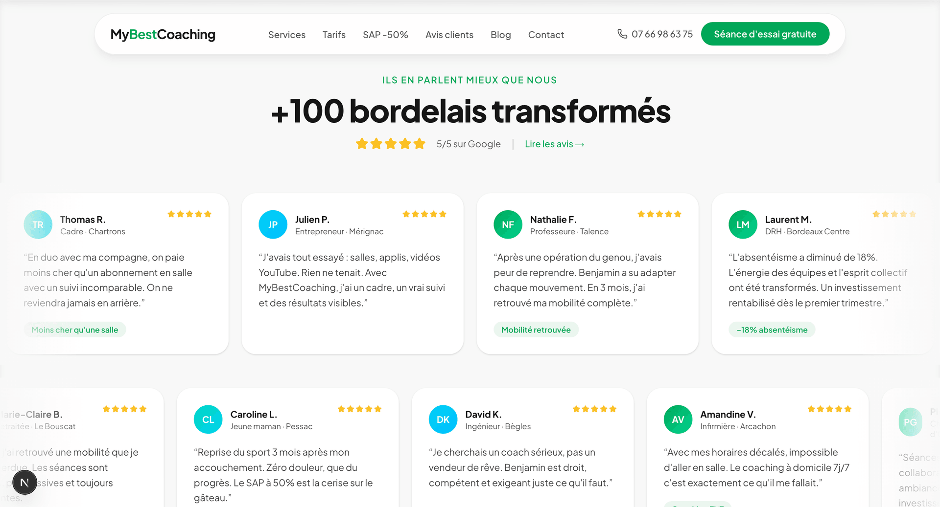 MyBestCoaching — delivered site