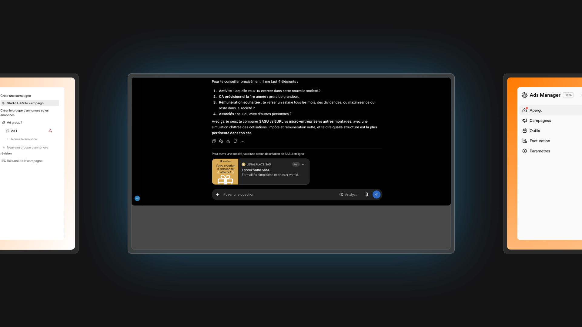 Publicité dans ChatGPT par Odyssée
